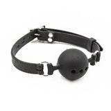 Mordaza De Bola Transpirable Silicona 4 Cm Talla S Negro