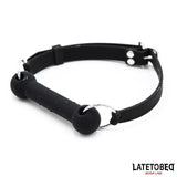 Mordaza Hueso Silicona Negro Ajustable