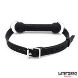 Mordaza Hueso Silicona Negro Ajustable