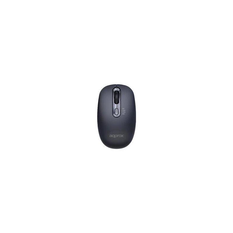 Mouse Approx Wireless Appxm200 2.4ghz 1600 Dpi 4 Botones Color Negro