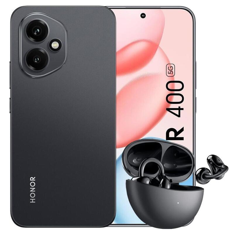 Móvil Honor 400 6,55" Qualcomm Snapdragon 7 Gen 3 + Auriculares Honor Choice Earbuds Clip - Negro 512 Gb + 8 Gb Ram