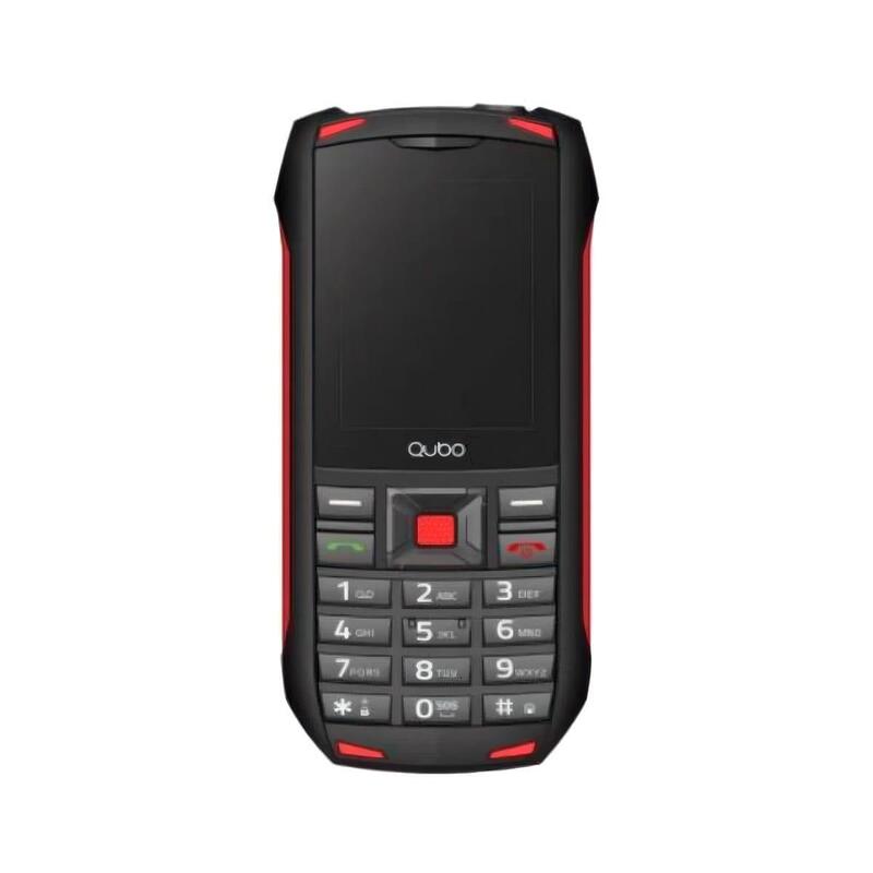 Movil Qubo St-001 Negro Y Rojo Móvil 2.4" Rugerizado