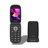 Movil Volfen Astro Flip 4g Pantalla Xxl Tipo Choncha Negro