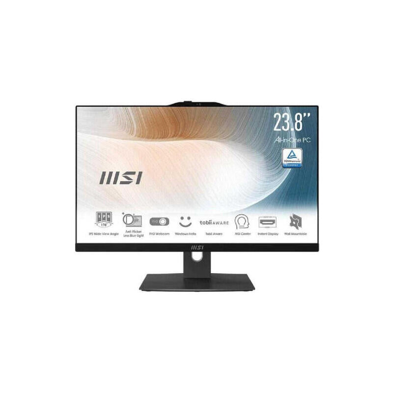 Msi Aio Modern Am242p 12m-645eu. 23.8" Ips Led Fhd 16:9 (1920x1080). I5-1235u. Uma. So-Dimm Ddr4 16gb (8g*2). 512gb Ssd. Sin So. Blanco.