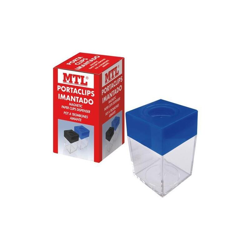 Mtl Portaclips Imantado Depósito Transparente Plástico Embocadura Azul