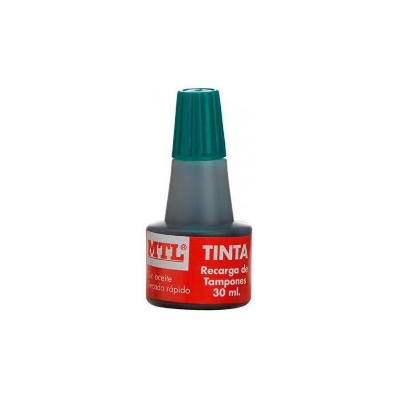 Mtl Tinta De Sellar Para Recarga De Tampones 30ml Verde