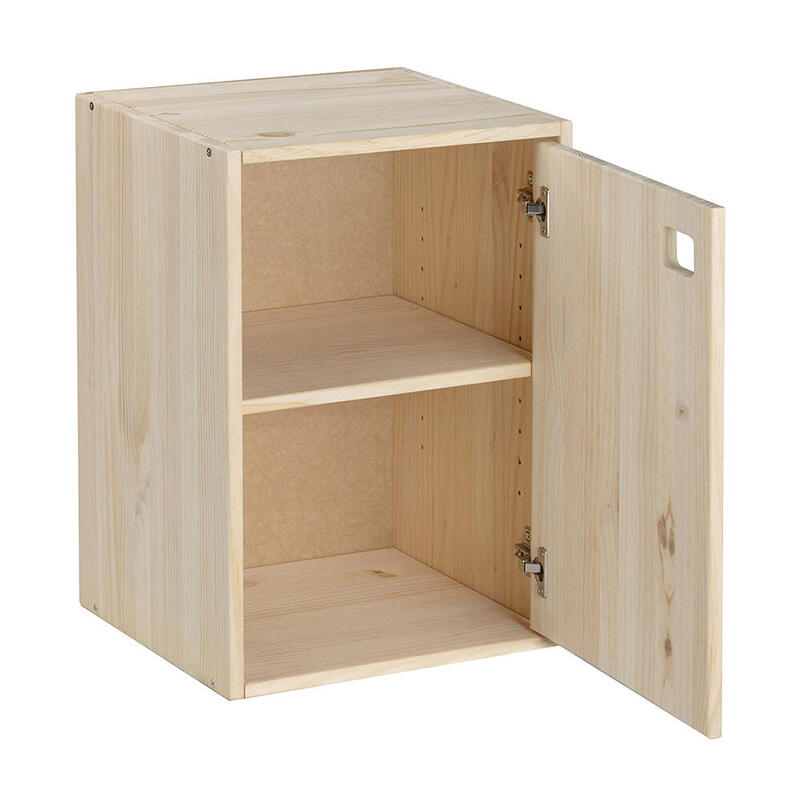 Mueble Dinamic 1 Puerta Modulo Vertical Pino Macizo 37,3x33x53,5cm Astigarraga