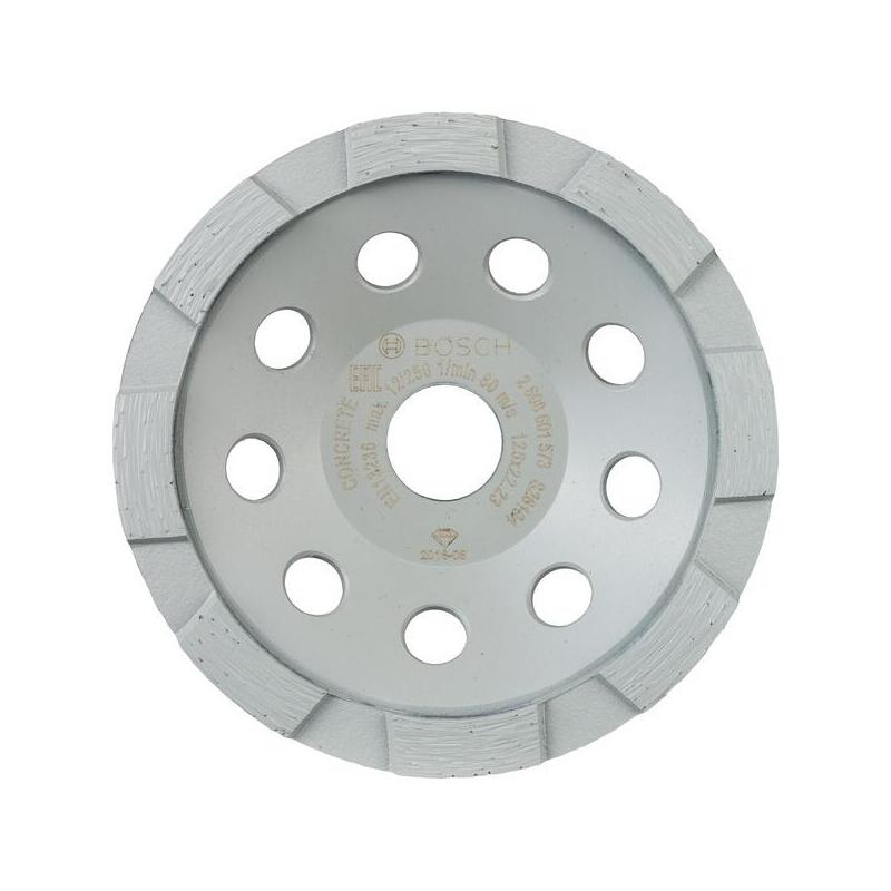 Muela De Copa De Diamante Bosch Estándar Para Hormigón, Ø 125 Mm, Muela Abrasiva (Diámetro Interior De 22,23 Mm, Para Hormigón Y Amoladoras Angulares) 2608601573