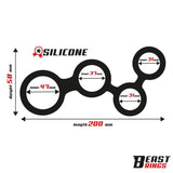 Multi-Anillo Para El Pene Silicona 47 Mm