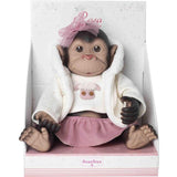 Muñeca  Bebe Reborn Mono Capucha Y Falda