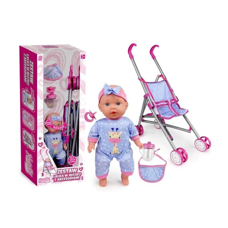 Muñeca Natalia - Bebé Con Carrito 30 Cm