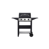 Muvip Barbacoa Gas 3 Fuegos - 1209x586x1076mm - Rejillas Esmaltadas, Bandejas Laterales, Termometro En Tapa - Color Negro