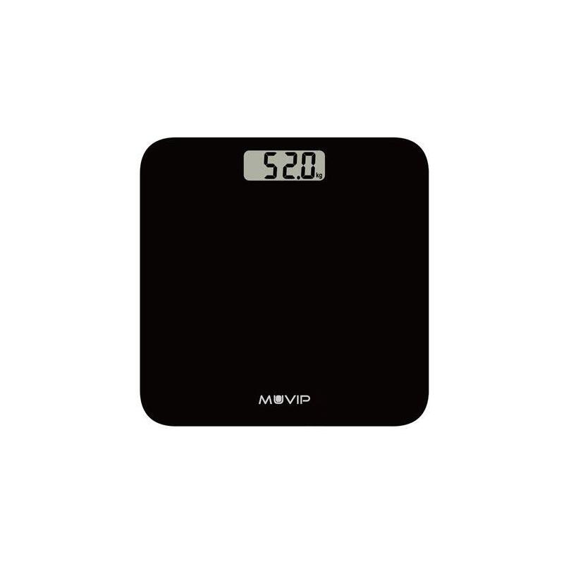 Muvip Bascula Digital De Baño - Capacidad 180kg - Sensores Alta Precision - Color Negro