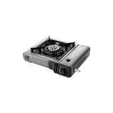 Muvip Cocina De Gas Portatil 1 Fuego Con Adaptador De Botella Externa - Encendido Automatico - Quemador De Aluminio - Valvula Doble Sellado - Maleta De Transporte