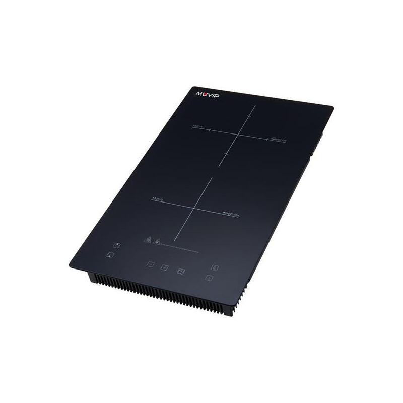 Muvip Cocina De Induccion Doble 2000w - 10 Niveles De Potencia - Apta Para Encastrar O Sobremesa - Temporizador -
