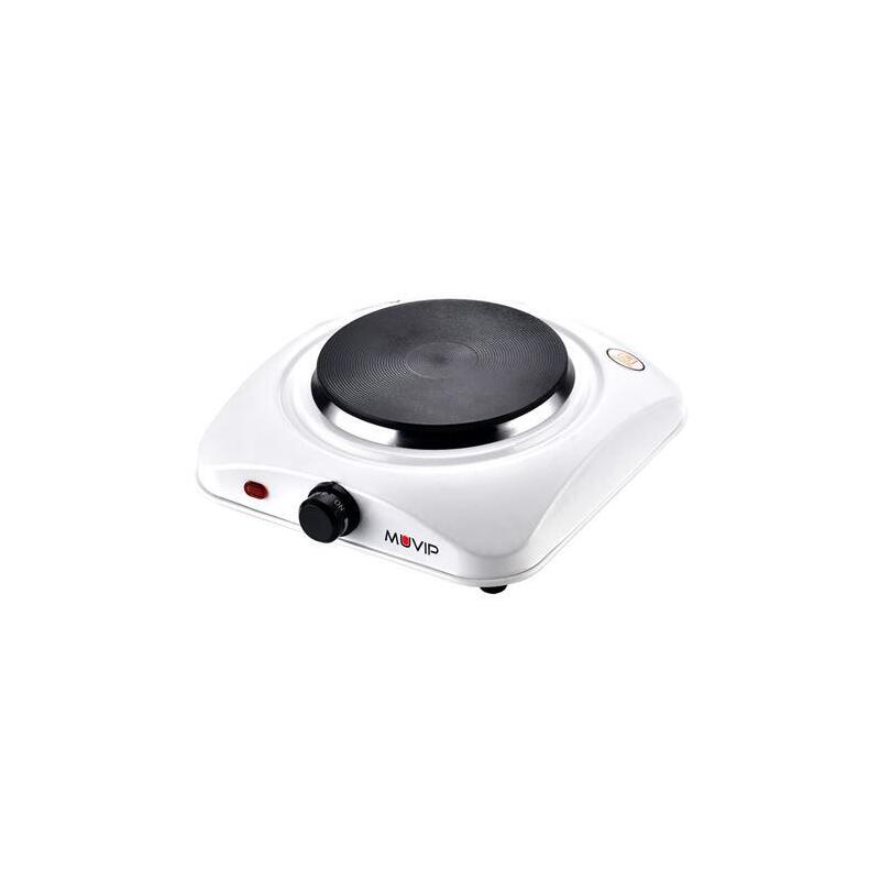 Muvip Cocina Electrica 1 Fuego 1000w - 5 Niveles De Potencia - Color Blanco