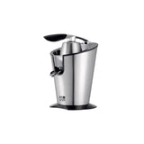 Muvip Exprimidor Electrico Inox 600w - Cuerpo, Mango Y Filtro De Acero Inoxidable - Sistema Antigoteo - 2 Tamaños De Conos