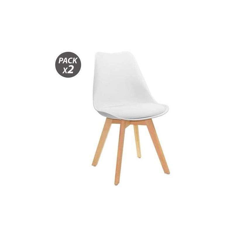 Muvip Pack 2 Sillas Design D200 - Color Blanco