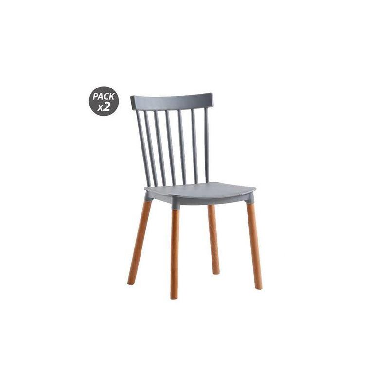 Muvip Pack 2 Sillas Design D800 - Color Gris