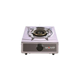 Muvip Serie Strong Cocina De Gas Inox 1 Fuego - Encendido Piezoelectrico - Quemador De Hierro Fundido Desmontable