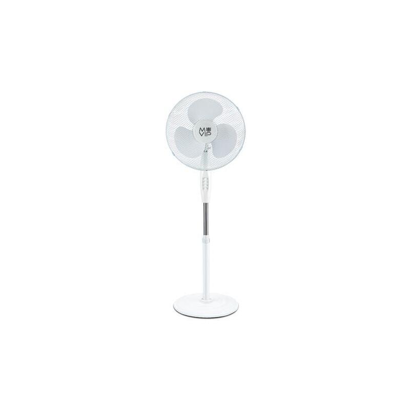 Muvip Ventilador De Pie - 40cm - 45w - Base Reforzada - 3 Velocidad - Color Blanco