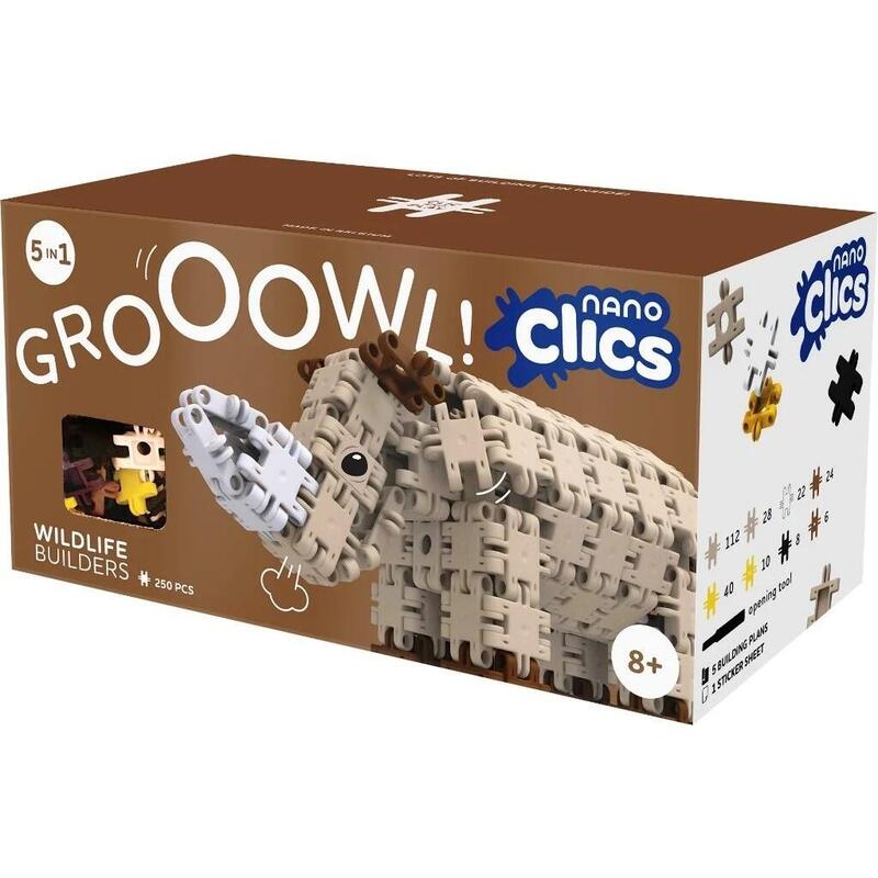 Nano Clics - Konstrukcyjne, Belgijskie Klocki - Dzika Przyroda - Zestaw 250 Elementów