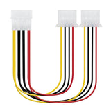 Nanocable Cable Alimentacion Molex 4pin Macho A 2x Molex 4pin Hembra 0.20m