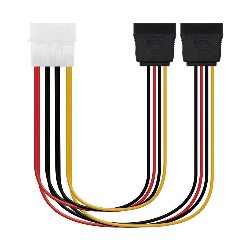 Nanocable Cable Sata Alimentacion 5.25" Molex 4pin Macho A 2x Sata Hembra 0.30m
