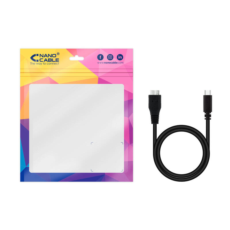 Nanocable Cable Usb 3.0 Usb-C Macho A Microusb-B Macho 1m