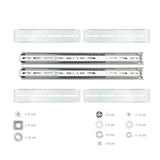 Nanocable Guias Laterales Telescopicas Para Caja Rack De 19"