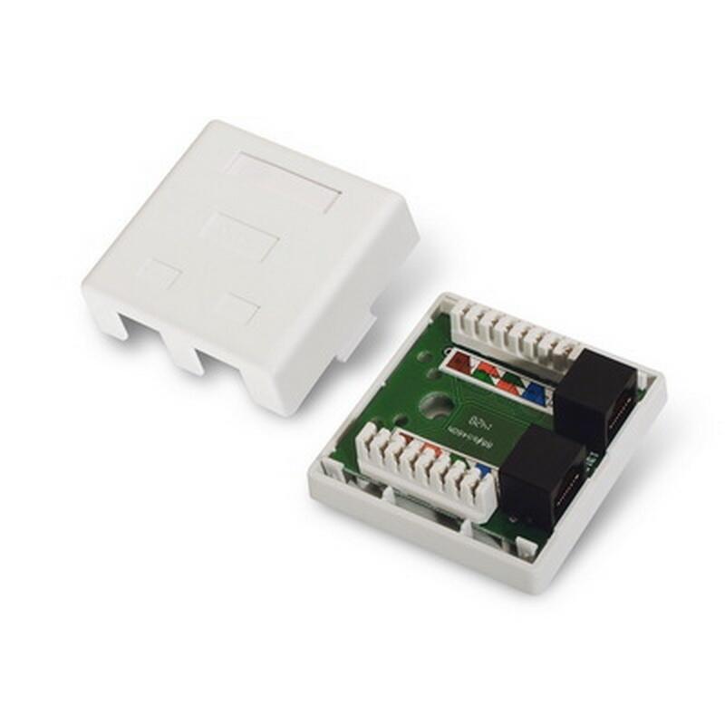 Nanocable Roseta De Superficie Rj45 Cat.5e Utp 2 Tomas