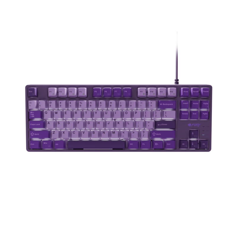 Natec Fury Gaming Keyboard Kanabo K2 Us Layout Blanco Backlight Mechanical Violet