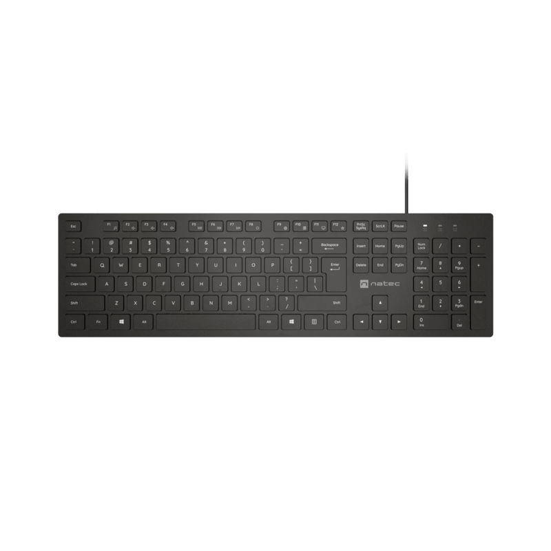Natec Keyboard Herring Us Negro Slim