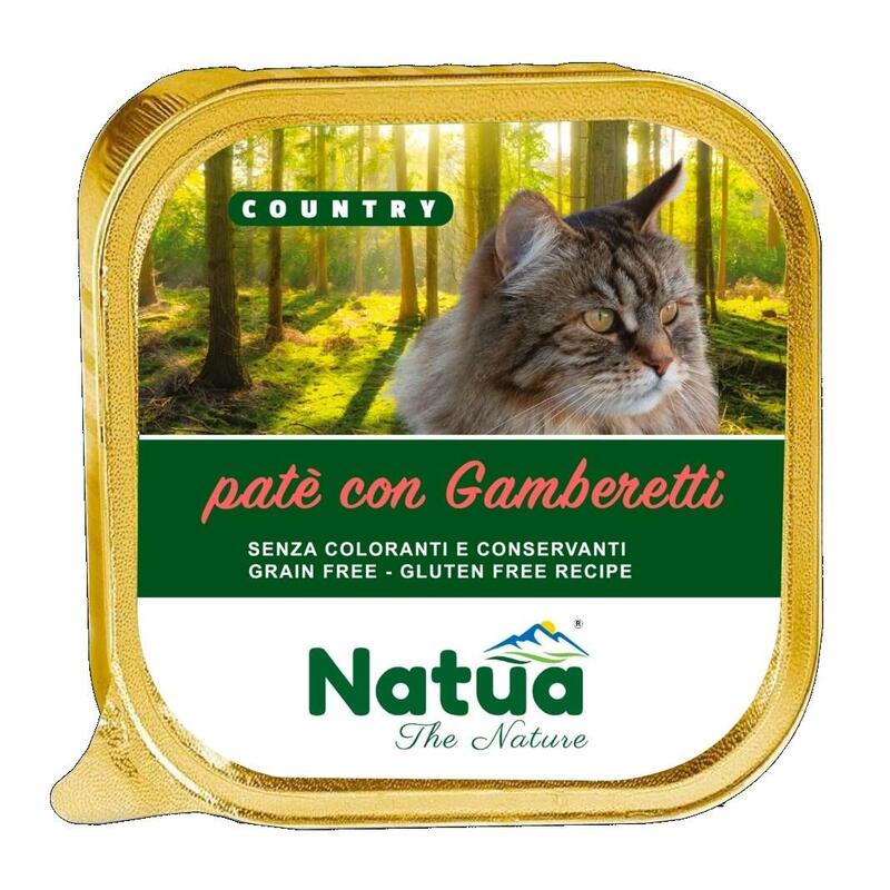 Natura Country Shrimp - Comida Húmeda Para Bandeja De Gatos 100g