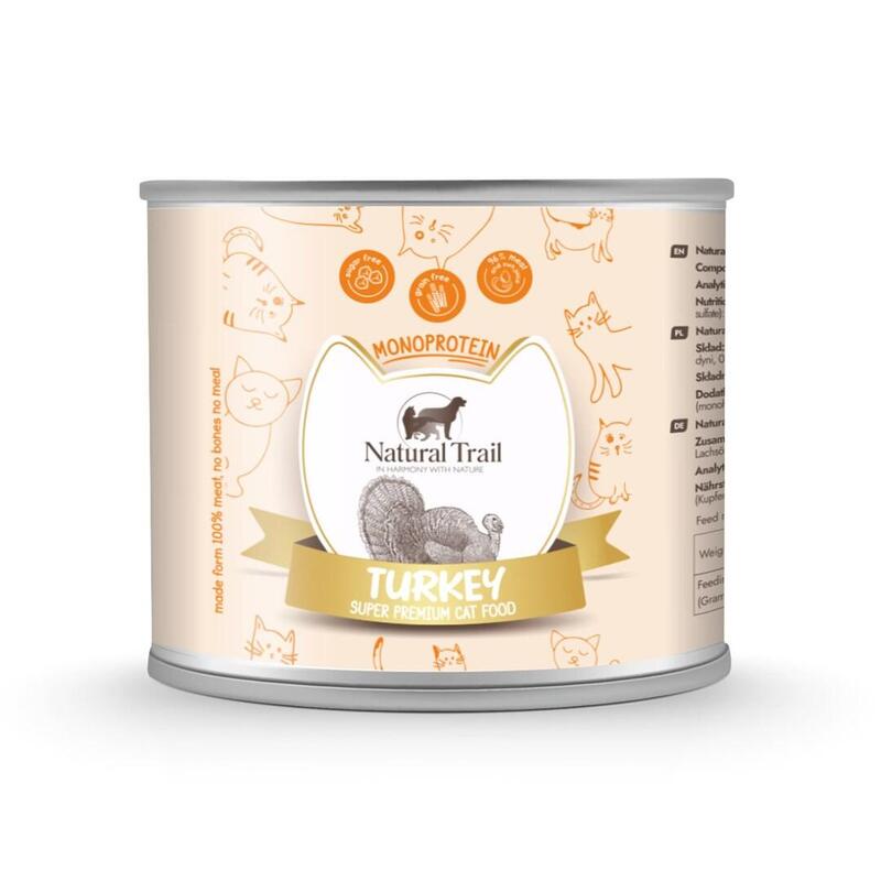 Monoproteína Natural Trail Cat Con Pavo 185g