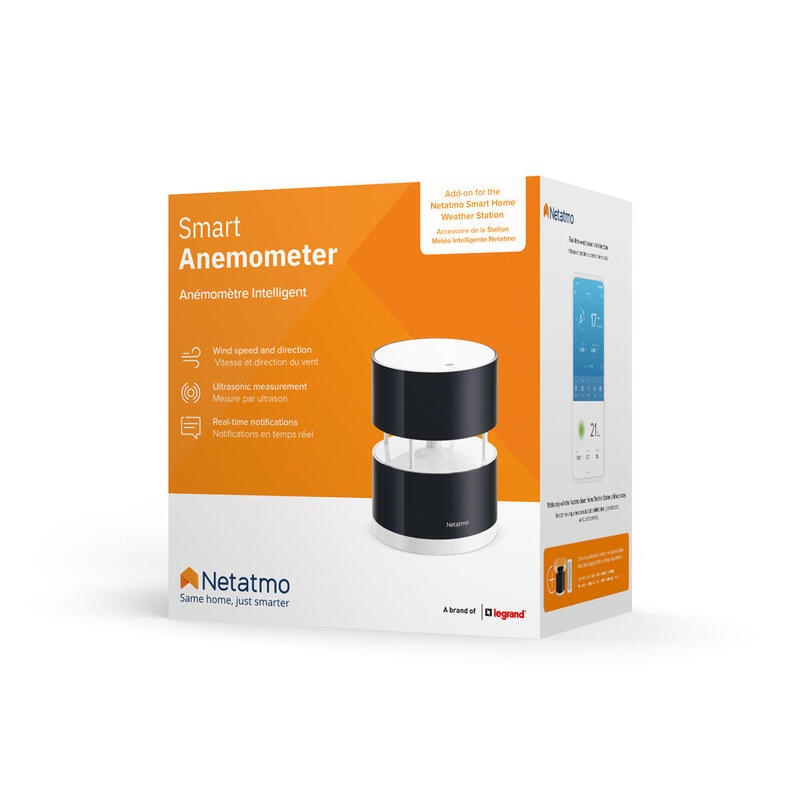 Netatmo Wind Gauge Sensor Ambiental Para Hogares Inteligentes Inalámbrico