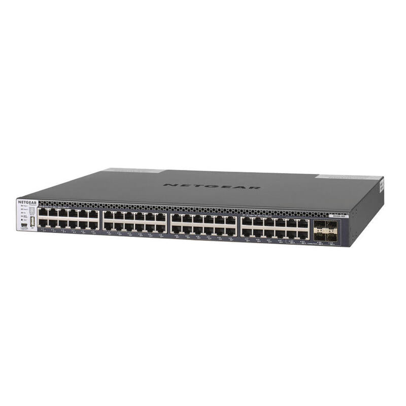Netgear M4300-48x 48x10g 48x10gbase-T 4xsfp+ Stackable Mgd.Switch Für Server Aggregation Xsm4348cs 1u Rack Sdn-Ready Open Flow 1.3