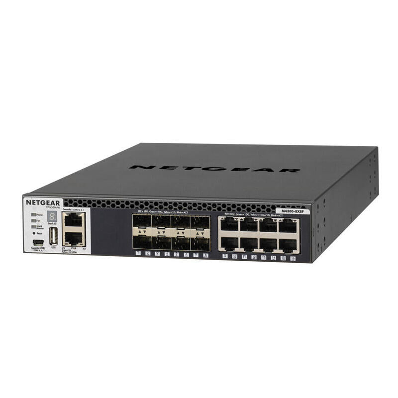 Netgear M4300-8x8f Gestionado L3 10g Ethernet (100/1000/10000) Negro 1u