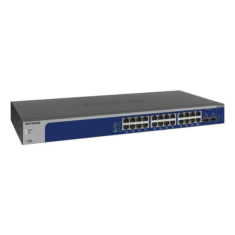 Netgear Xs724em Gestionado L2 10g Ethernet (100/1000/10000) 1u Azul, Gris