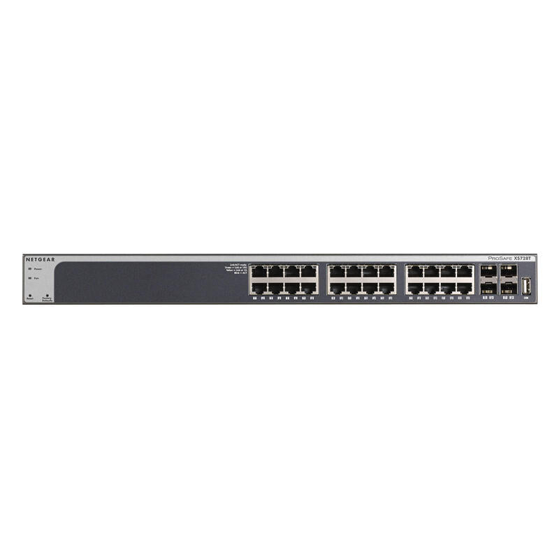 Netgear Xs728tconmutadorl3 Liteinteligente24 X 10gbase-T + 4 X 10 Gigabit Sfp+Sobremesa, Montaje En Rack