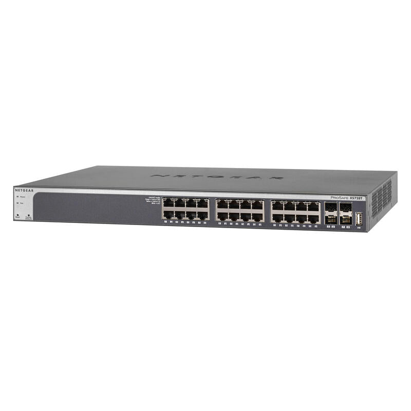 Netgear Xs728tconmutadorl3 Liteinteligente24 X 10gbase-T + 4 X 10 Gigabit Sfp+Sobremesa, Montaje En Rack