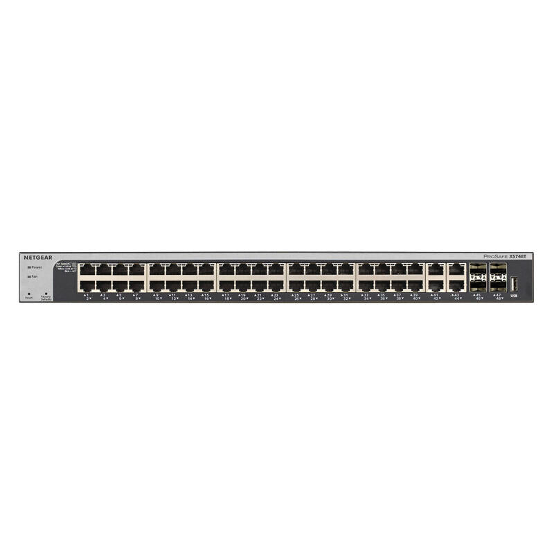 Netgear Xs748t-100nes Switch Gestionado L2+/L3 10g Ethernet (100/1000/10000) Negro