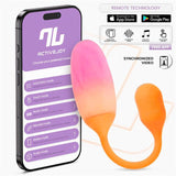 Nexegg Huevo Vibrador Silicona Doble Capa App Naranja/Rosa