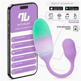 Nexegg Huevo Vibrador Silicona Doble Capa Con App Lila/Pistacho