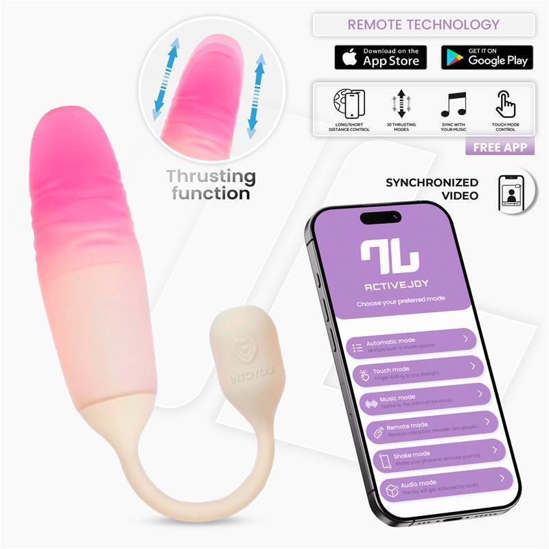 Nexegg Motion Huevo Vibrador Con Thrusting App Beige/Rosa