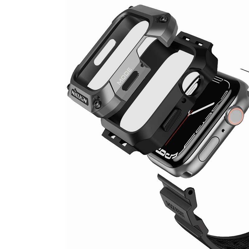 Nillkin Carcasa+Correa Dynaguard Apple Watch 45mm Gris+Negro - Compatible Con Apple Watch 7/8