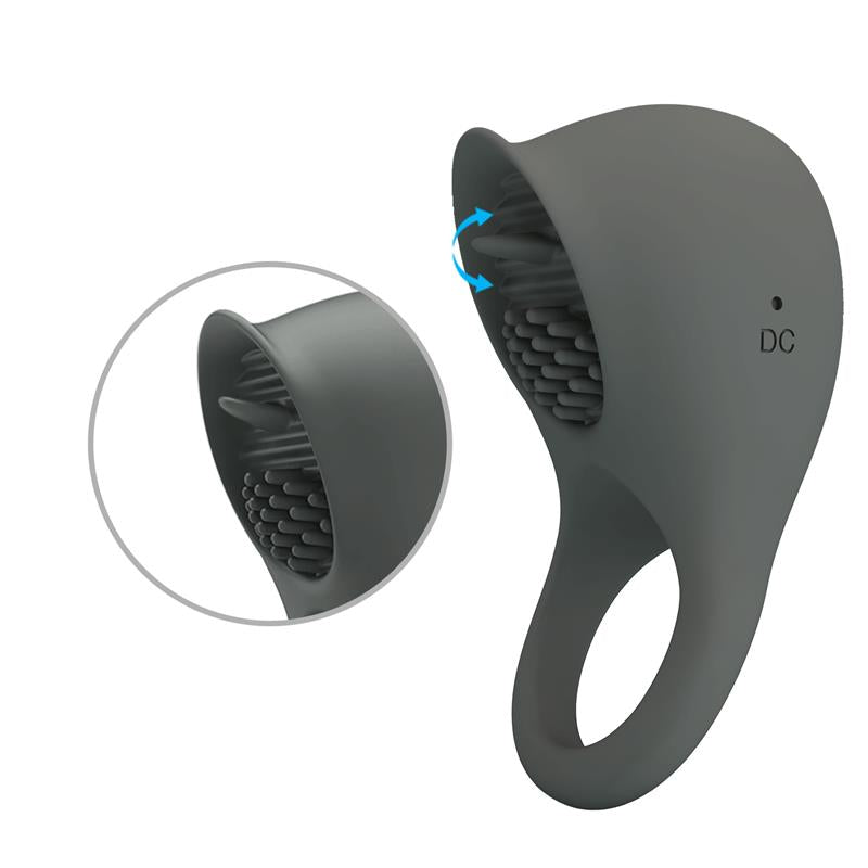 Pretty Love - Nimbus Anillo Vibrador Con Lengua Gris