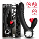 Niza Vibrador Con Calor Y Triple Lengua Estimuladora De Clítoris