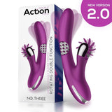 No. Three Rotador Con Bolas Giratorias 360º Y Rueda Estimuladora Usb Silicona