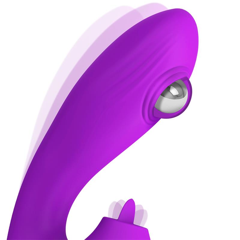 No. Twentyone Vibrador Con Bola Pulsante Y Lengua Estimuladora